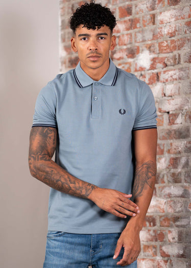 Fred Perry Polo's Twin tipped polo - stockport blue navy