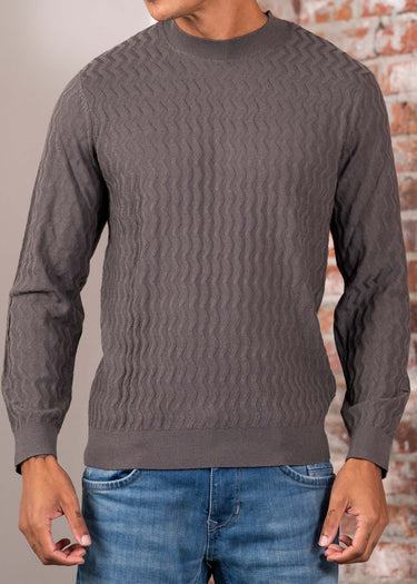 Armani Exchange Hoodies Textured sweater- dark gull