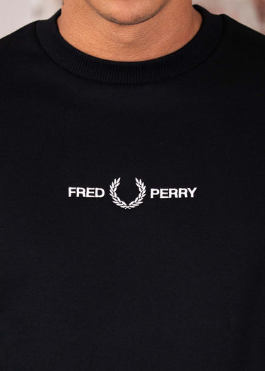 Fred Perry Truien Embroidered sweatshirt - black