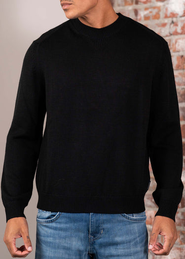 Armani Exchange Hoodies Wool cotton crewneck - black