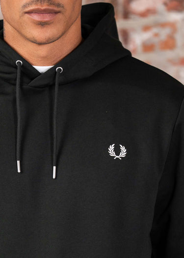 Fred Perry Hoodies Tipped hooded sweatshirt - night green snow white