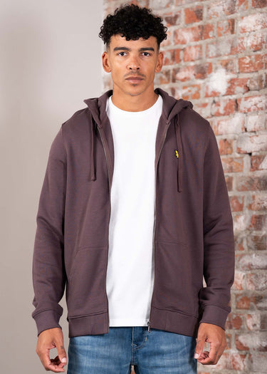 Lyle & Scott Vesten Zip through hoodie - espresso