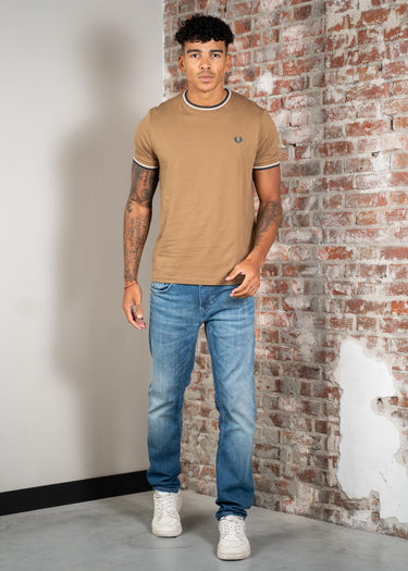 Fred Perry T-shirts Twin tipped t-shirt - shaded stone ecru dark petrol