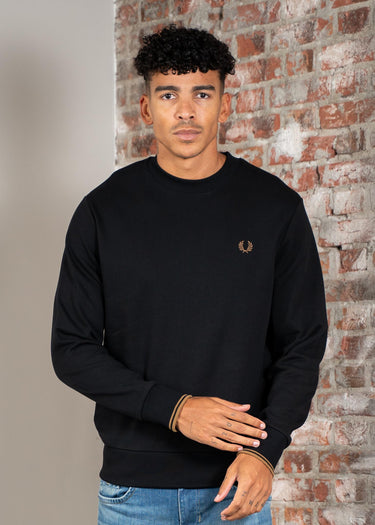 Fred Perry Truien Crew neck sweatshirt - black shaded stone