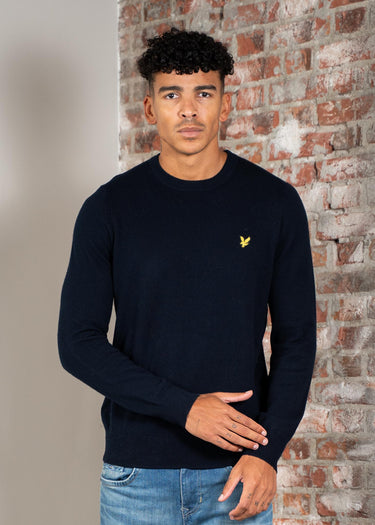 Lyle & Scott Truien Cotton merino crew neck jumper - dark navy