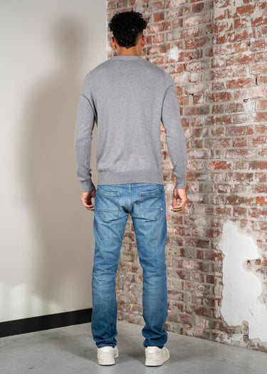 Lyle & Scott Truien Cotton merino crew neck jumper - mid grey marl