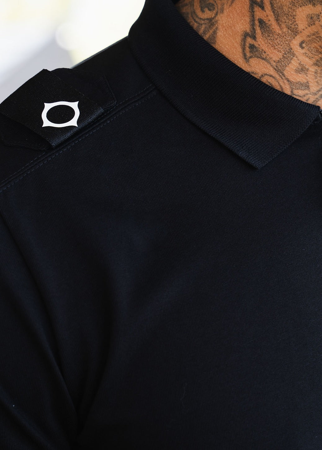 MA.Strum Polo's  Ls jersey zip polo - black 