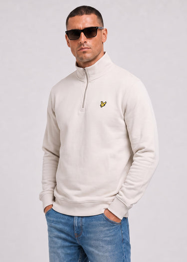 Lyle & Scott Truien Loopback quarter zip sweat - cove