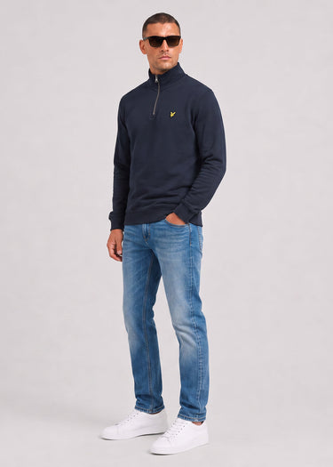 Lyle & Scott Truien Loopback quarter zip sweat - dark navy