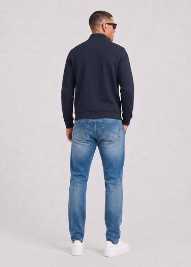 Lyle & Scott Truien Loopback quarter zip sweat - dark navy