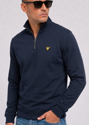 Lyle & Scott Truien Loopback quarter zip sweat - dark navy