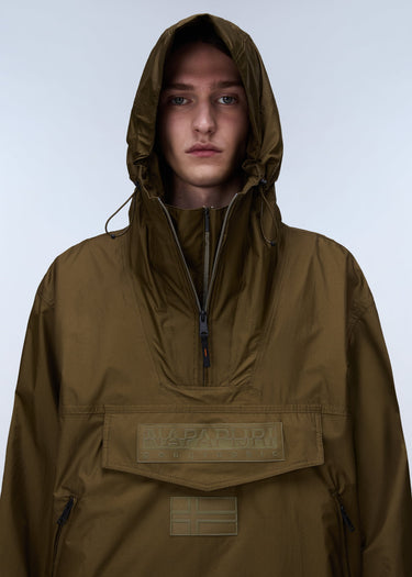 Napapijri Jassen Lightweight Packable Rainforest Overhead rf next Jacket - dark olive