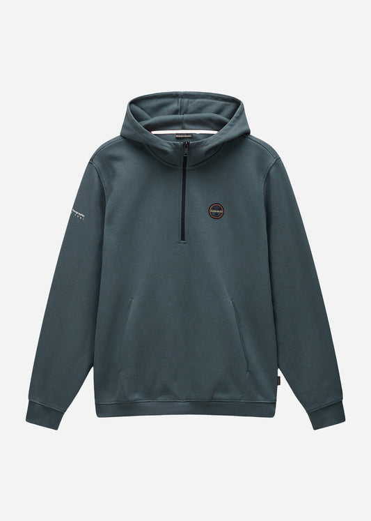 Napapijri Hoodies  Badge halfzip hoodie  - green urban 