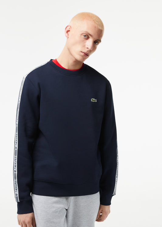 Contrast stripe sweater - navy blue