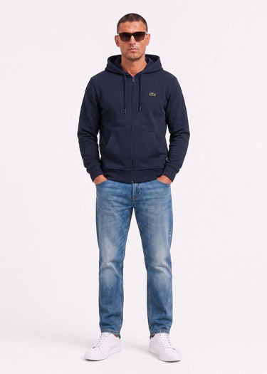 Lacoste Hoodies Fleece zipped front hoodie - navy blue