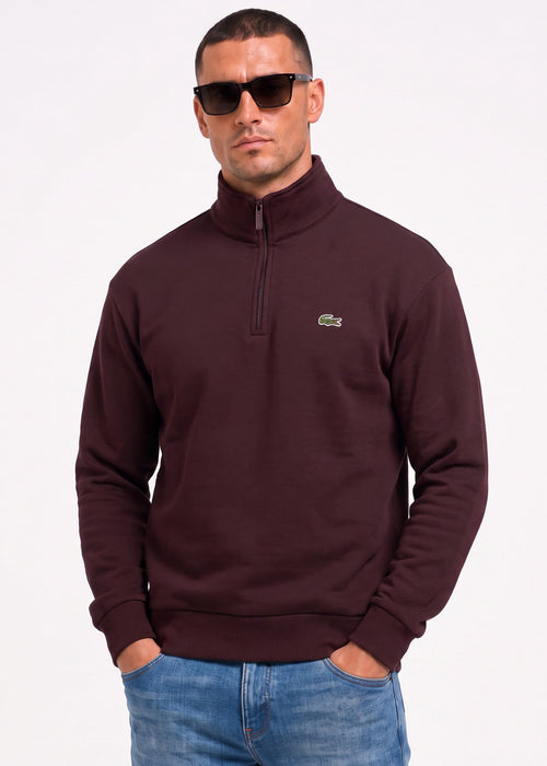 Quarter zip fleece sweatshirt - oxalis