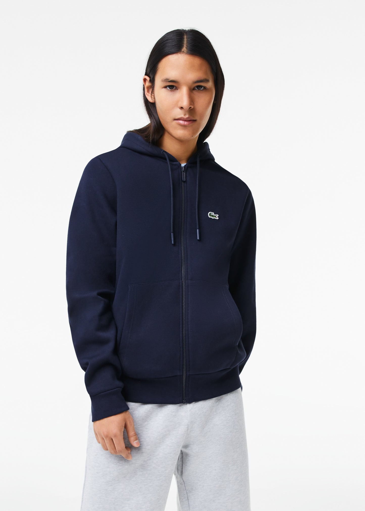 Zip through hoodie - navy blue