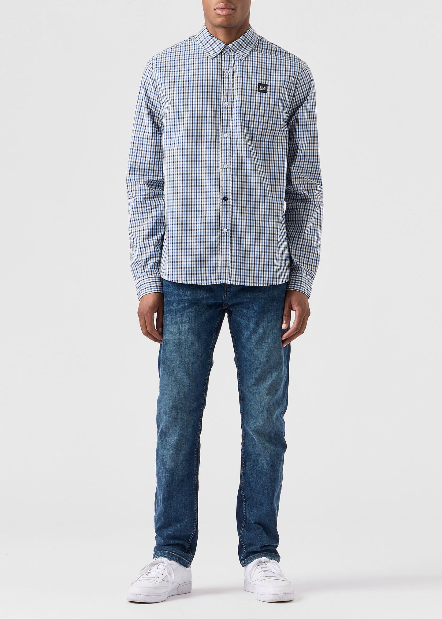 Weekend Offender Overhemden  Lisbon - blue house check 