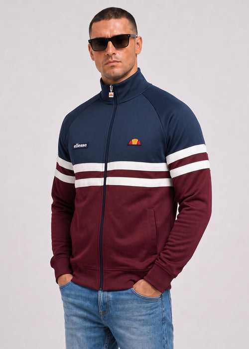 Rimini track jacket - burgundy navy