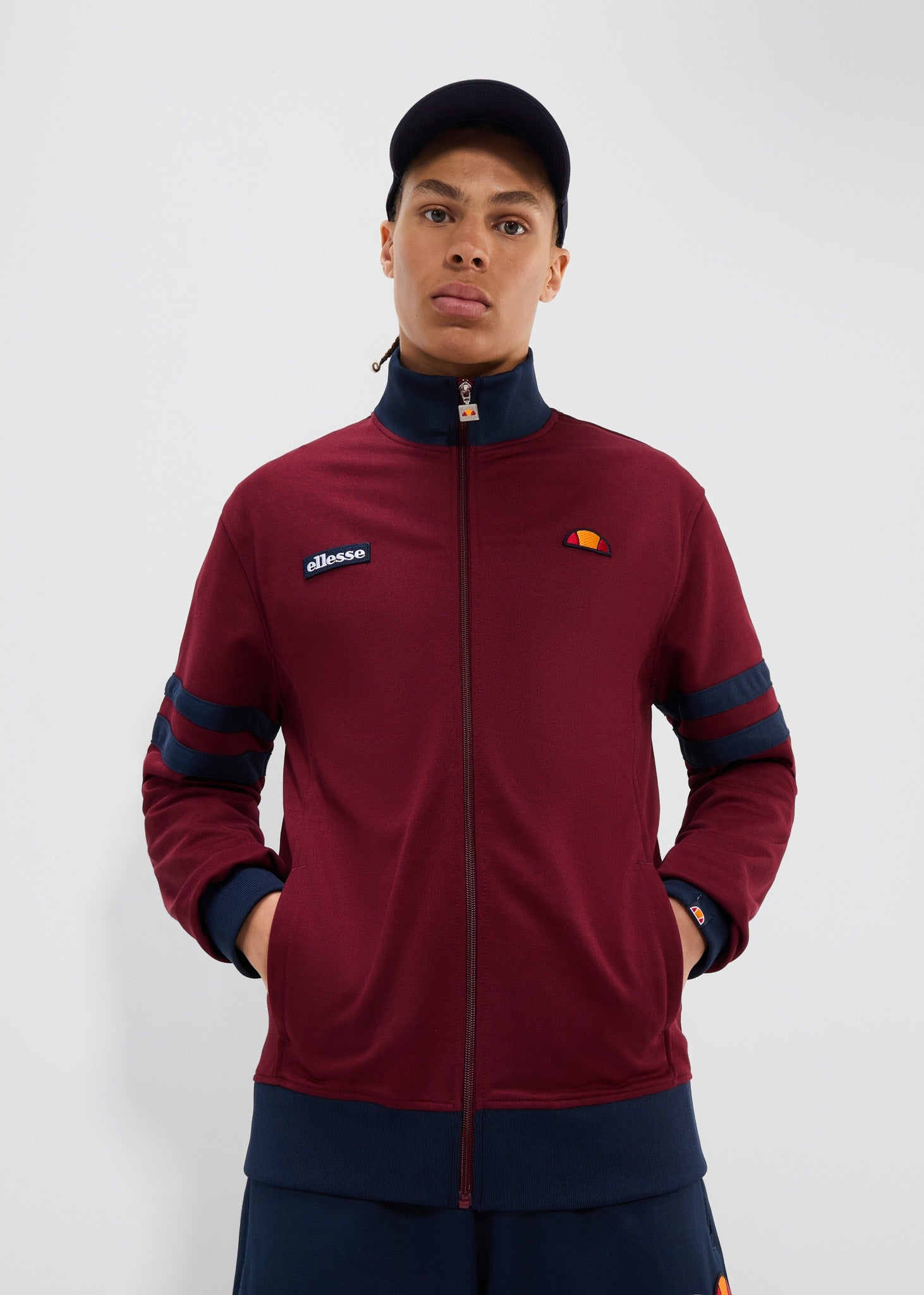 Ellesse Vesten  Roma track top - burgundy 