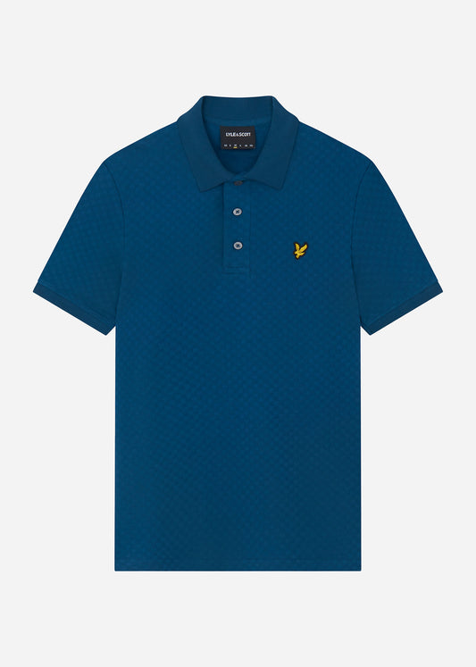 Lyle & Scott Polo's  Grid texture polo shirt - apres navy 