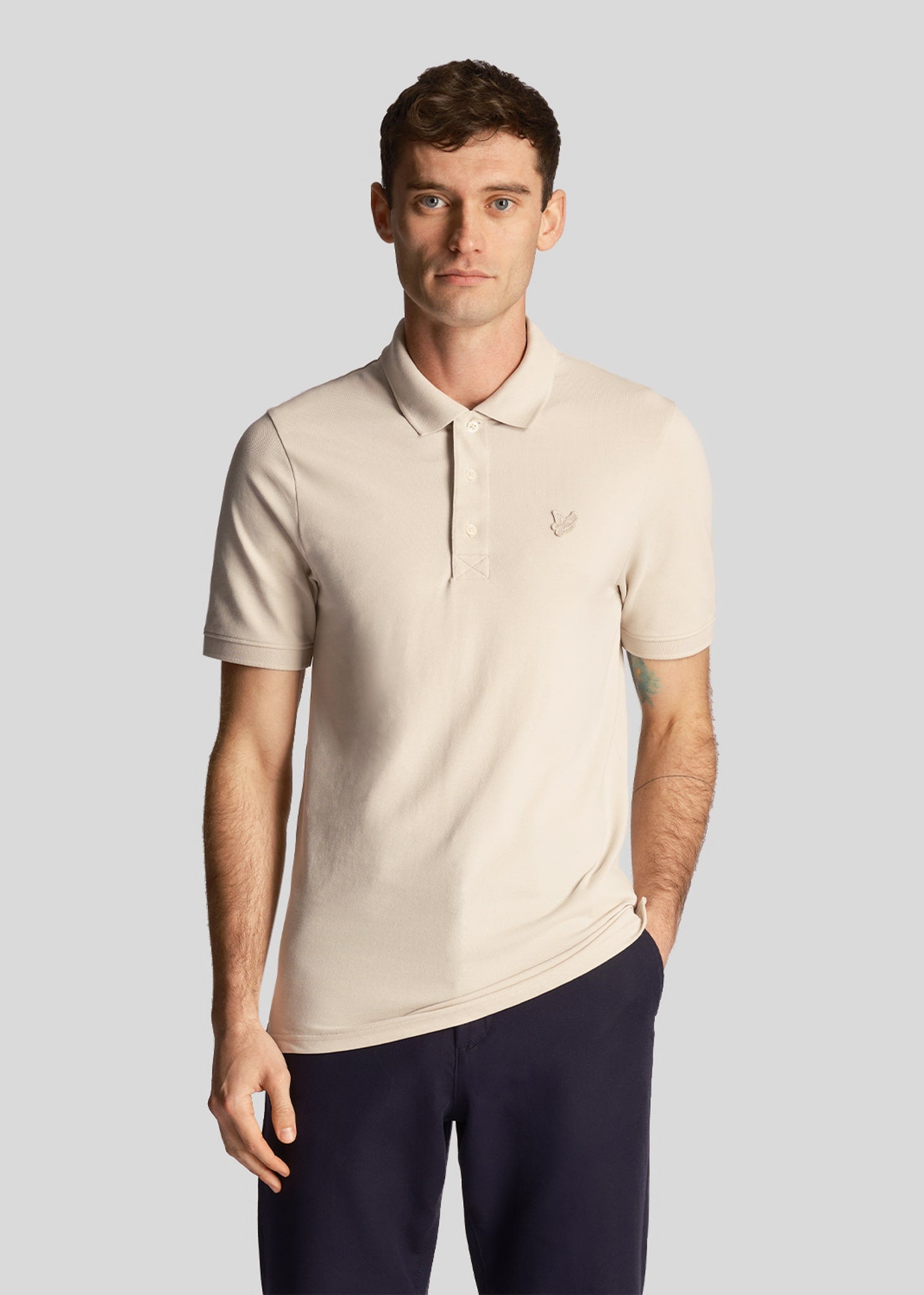 Lyle & Scott Polo's  Tonal eagle polo shirt - cove 