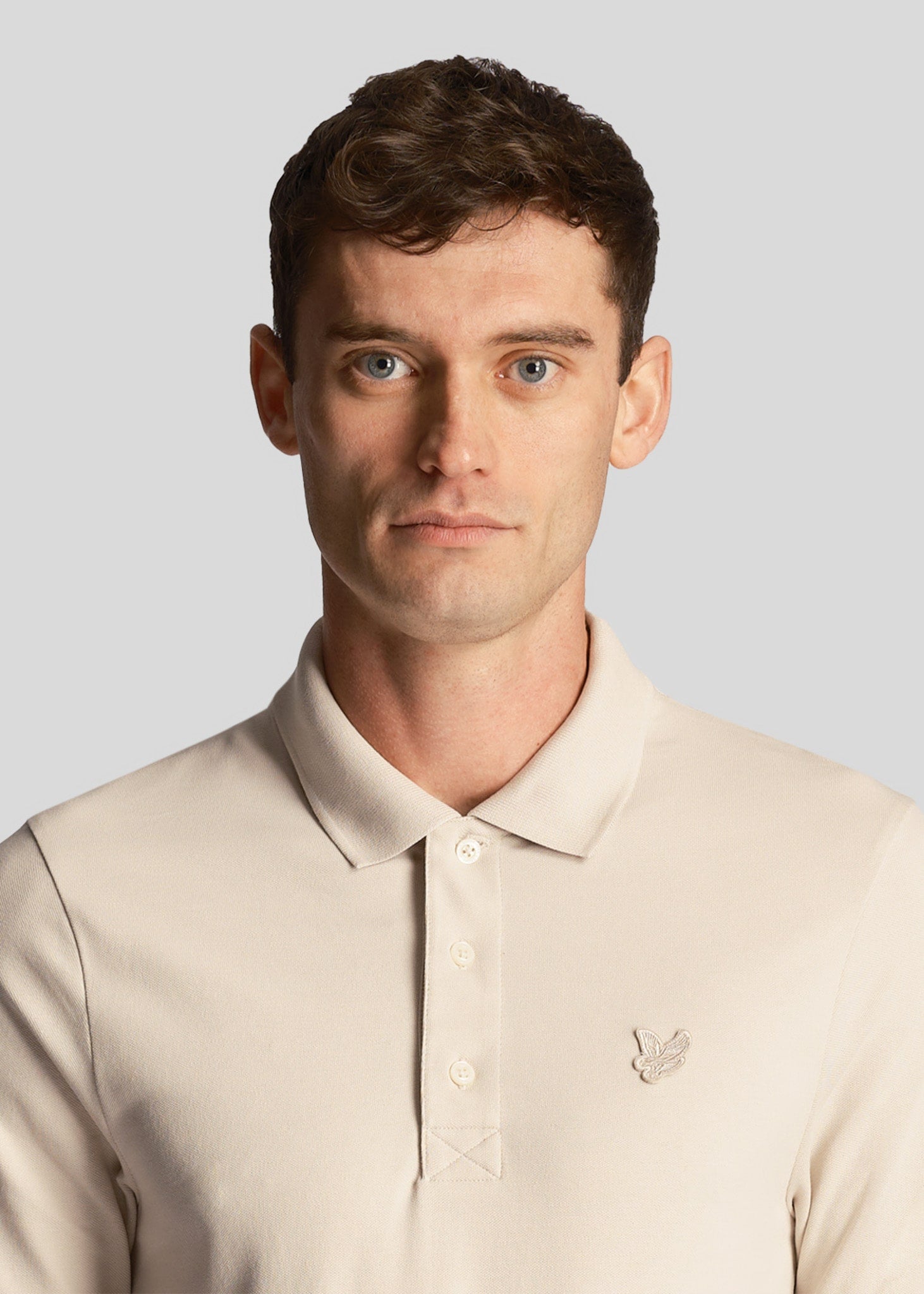 Lyle & Scott Polo's  Tonal eagle polo shirt - cove 