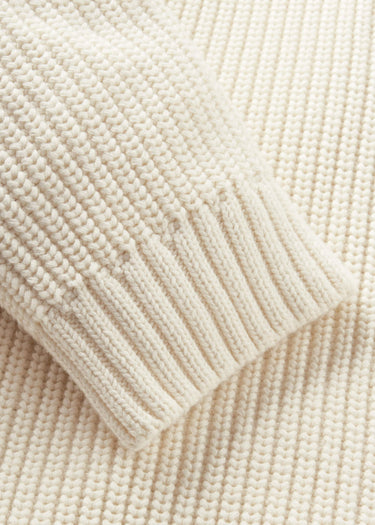 Henri Lloyd Truien Golant quarter zip ribbed knit - ecru