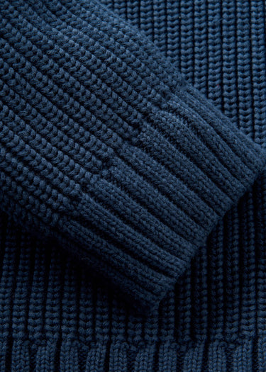 Henri Lloyd Truien Golant quarter zip ribbed knit - navy