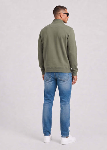 Barbour Truien Barbour desmond half zip sweat - agave green