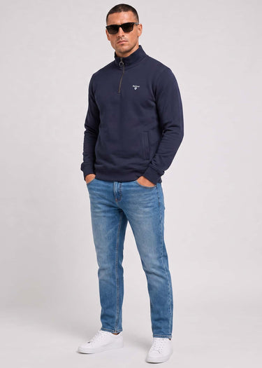 Barbour Truien Barbour desmond half zip sweat - navy