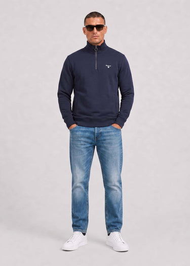 Barbour Truien Barbour desmond half zip sweat - navy