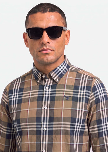 Barbour Shirts Barbour edger tailored checked shirt - stone