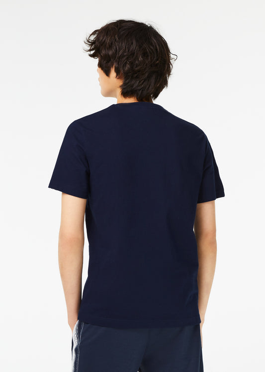 Contrast stripe t-shirt - navy blue