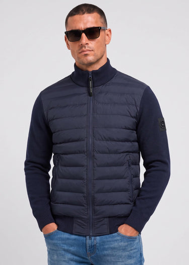 Marshall Artist Vesten Aldgate hybrid knit - navy