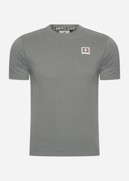 Active club check patch t-shirt - grey