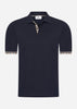 Aquascutum Polo's Active supima club check sleeves polo - navy