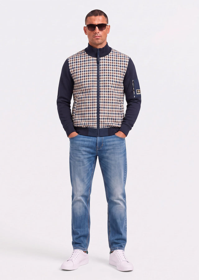 Aquascutum Sweatjacken Club tech fz sweater - navy