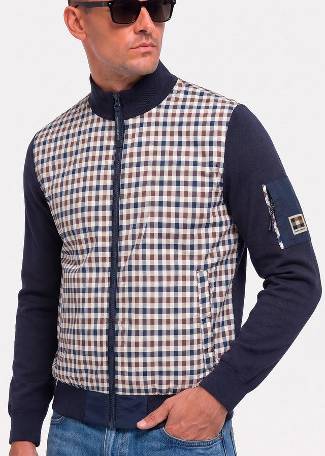 Aquascutum Sweatjacken Club tech fz sweater - navy