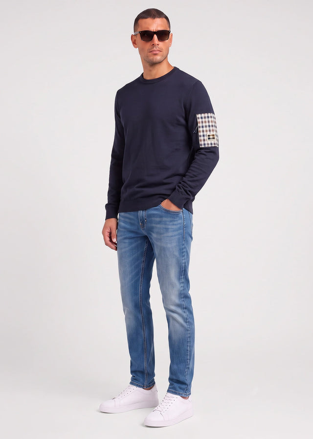 Aquascutum Pullover Crewneck tech sweater - navy