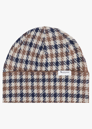Aquascutum Mutsen Club check beanie - club check