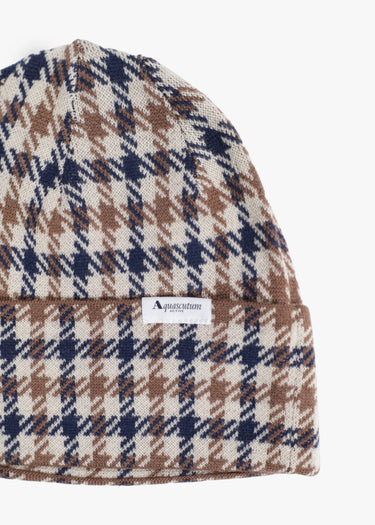 Aquascutum Mutsen Club check beanie - club check