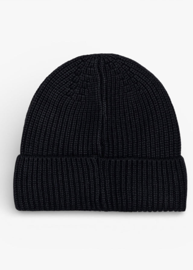 Aquascutum Mützen Rubber patch beanie - black