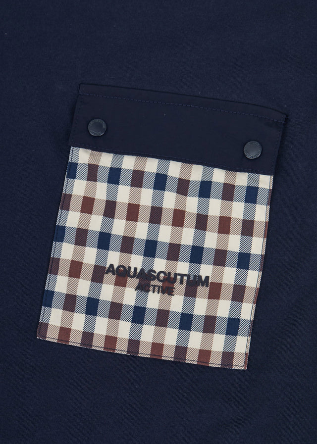 Aquascutum T-Shirts Tech pocket t-shirt - navy