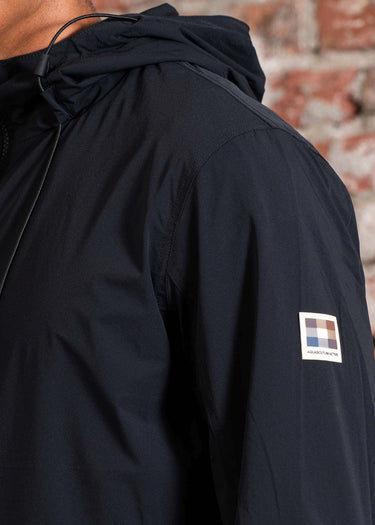 Aquascutum Jassen Hooded stretch windbreaker jacket - black