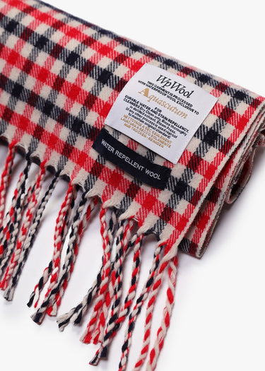 Aquascutum Sjaals Wool iconic scarf - red