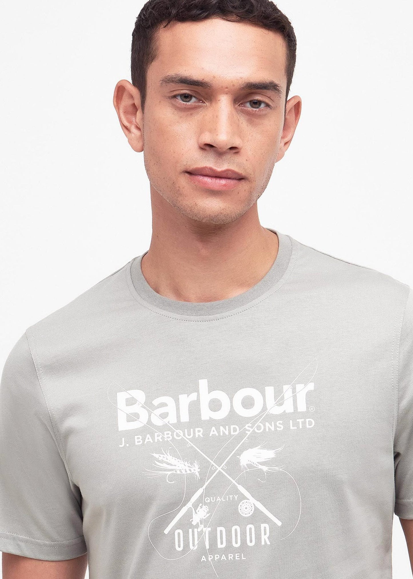 Barbour T-shirts  Fly tee - forest fog 