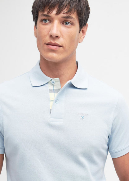 Barbour Polo's  Tartan pique polo - niagra mist 