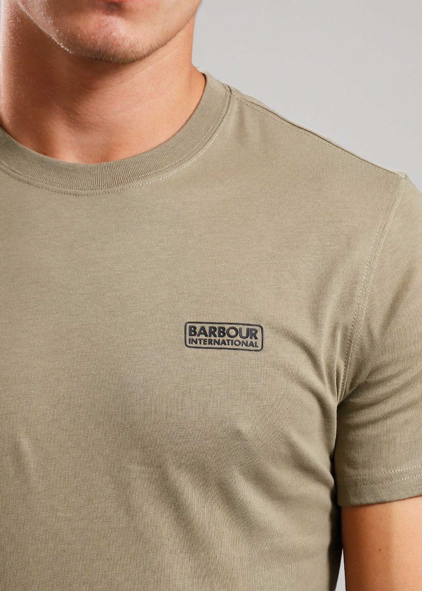 Barbour International T-shirts Small logo tee - bleached olive