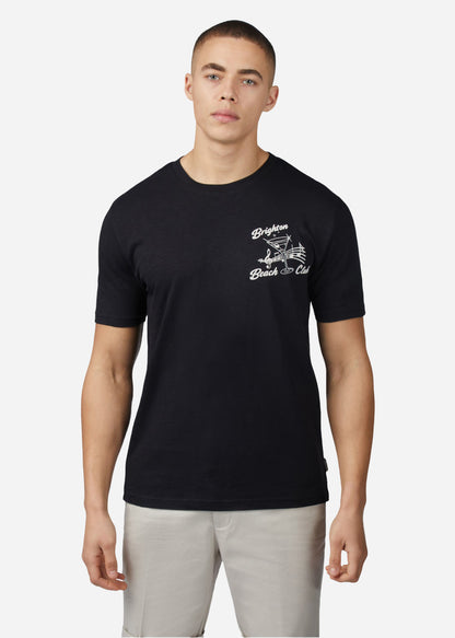 Ben Sherman T-shirts  Brighton beach club tee- black 